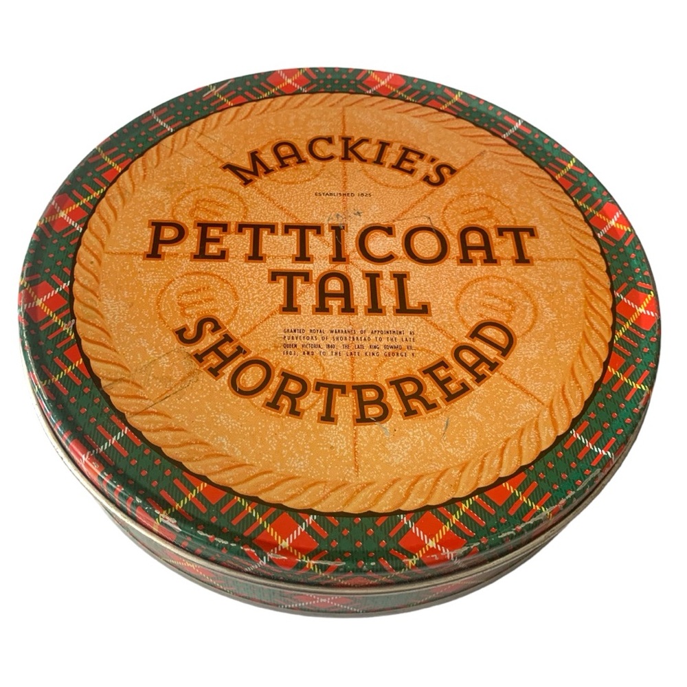 VTG Mackies Petticoat Tail Scottish Shortbread Biscuit Collectible Metal Tin